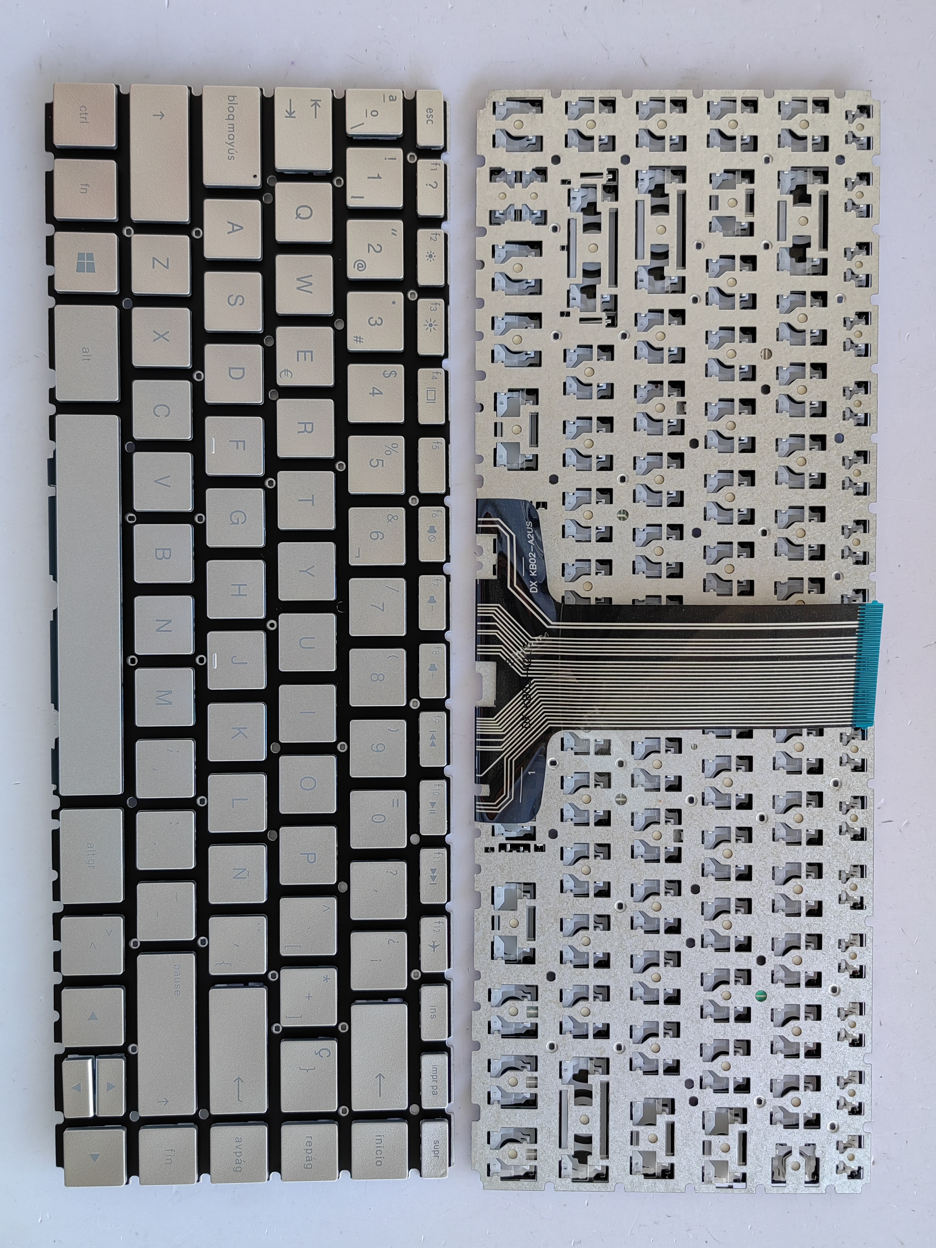 Picture of New Replacement Laptop Keyboard For HP 14-BS small carriage return SILVER (OEM) SP Layout